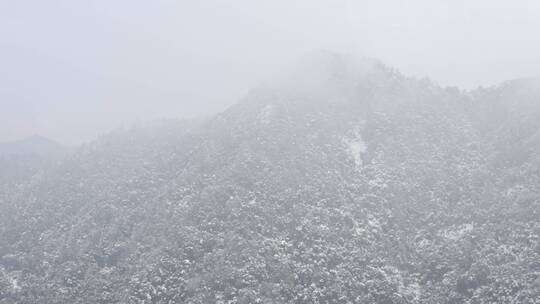 杭州灵隐雪下雪航拍