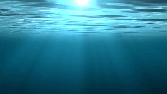 高清风景之海底光线蓝天绿水