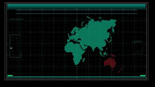科技未来HUD全球分析地图展示合成