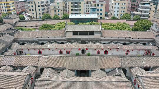 深圳鹤湖新居客家围屋航拍