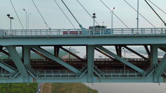 闵浦大桥双层桥面视频素材模板下载