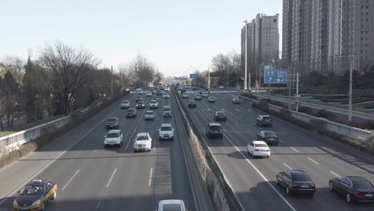 北京二环高速路4K实拍