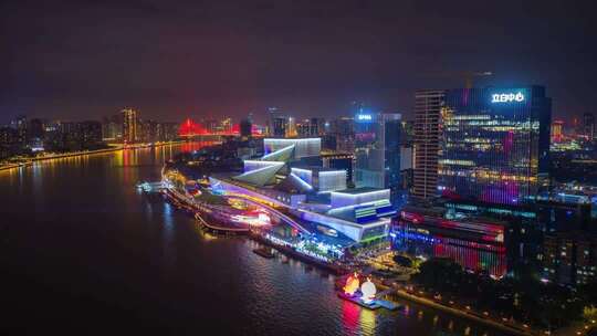 广州立白中心夜景延时