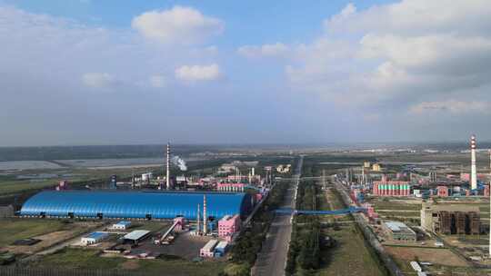 航拍化工厂 炼油厂