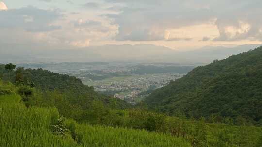 加德满都，尼泊尔，山，草