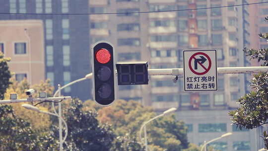 【原创实拍】人行道红绿灯视频素材模板下载