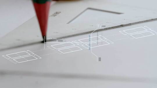 设计画图 建筑图纸 画图 工业设计视频素材模板下载