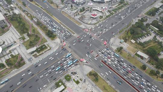 城市路口视频素材模板下载