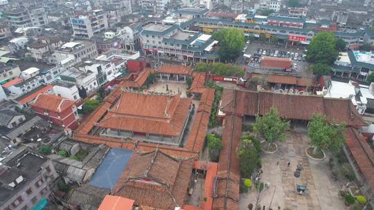 潮州航拍开元寺建筑景观