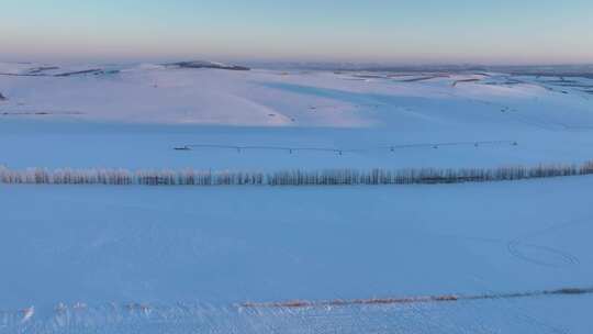 大兴安岭自然风光冬季雪景视频素材模板下载