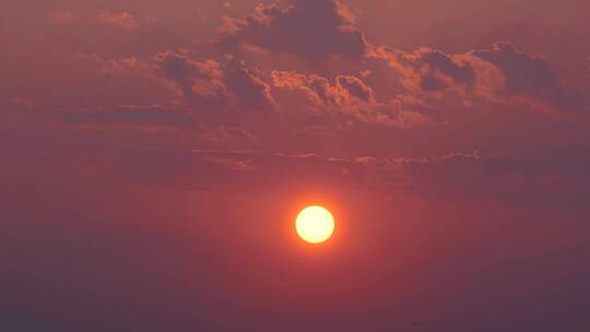 日落延时黄昏天空晚霞夕阳傍晚天黑夜幕降临