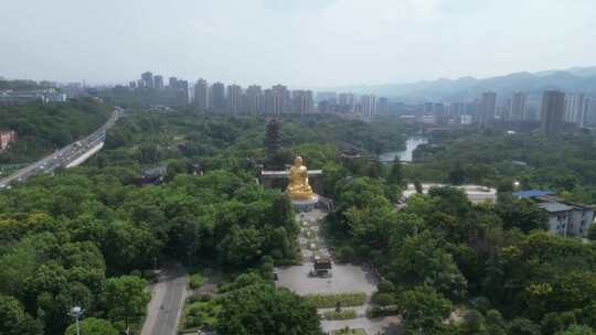 航拍重庆华岩旅游风景区