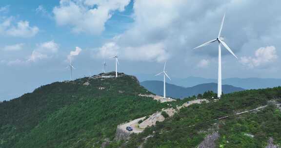 山上的风车风力发电场