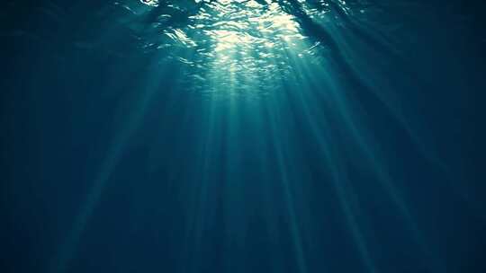阳光穿透海水大海海浪