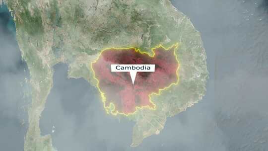 柬埔寨地图-云效应