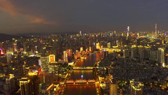 广州震撼天际线夜景