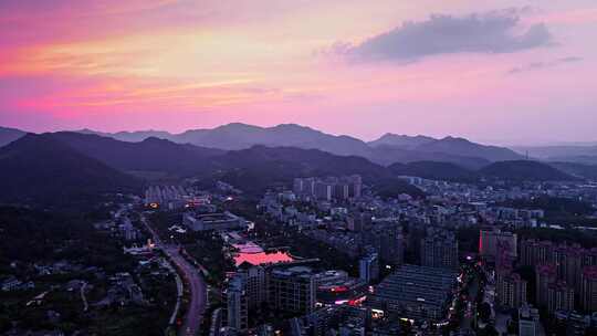 湘潭韶山城市风光航拍