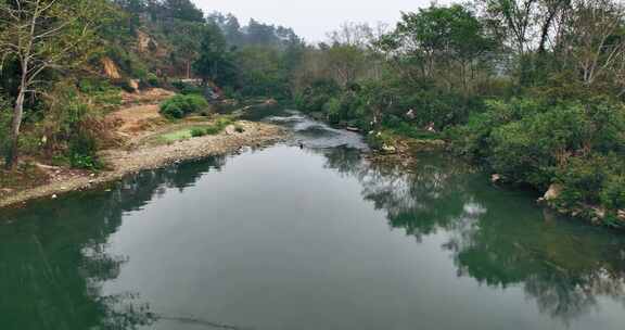 广西河池巴马盘阳河风景区航拍0801