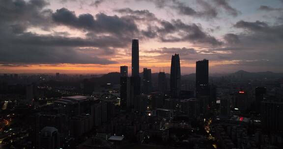 广东省东莞市城市风光航拍