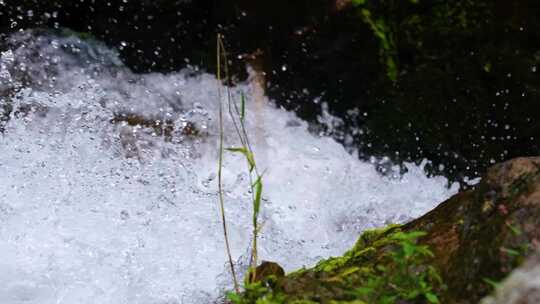 河边流水河流河水小溪山泉泉水流体液体水流