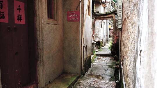 潮汕老城古厝老房子巷子门楼