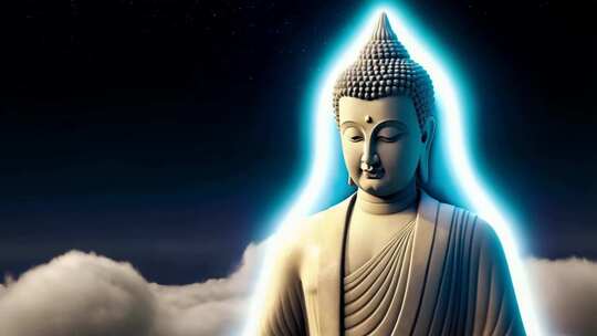 佛像光影特效素材