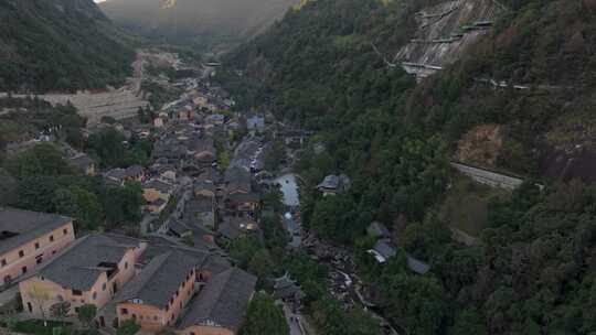 江西上饶市望仙谷仙侠世界盛世繁华古镇夜景