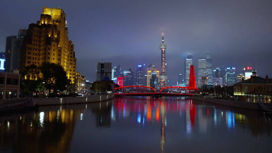 上海城市雨夜