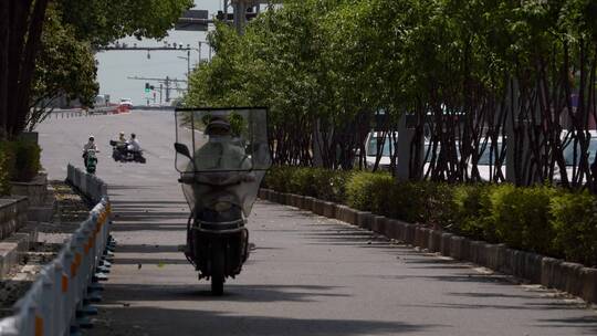 重庆高温空气热流道路视频素材模板下载