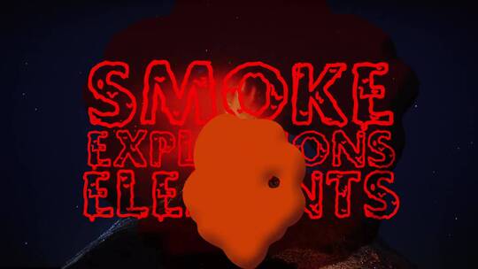 创意简单烟雾爆炸效果动画展示AE模板