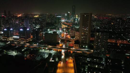 武宁路夜景航拍