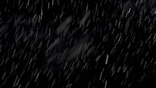 大雪纷飞 暴风雪 大雪【黑色背景素材】视频素材模板下载