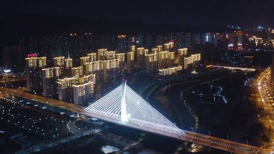 青海省西宁市海湖新区通海桥航拍视频素材模板下载