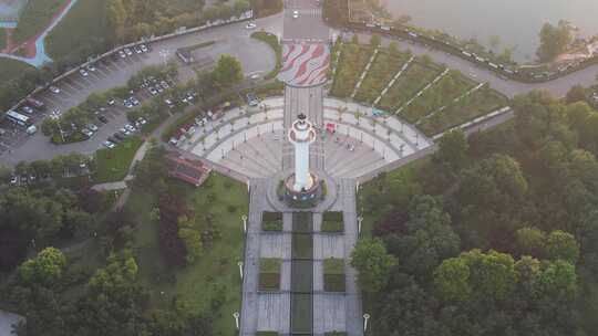 山东日照灯塔景区航拍