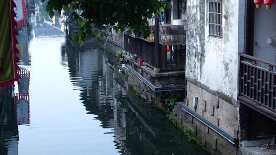 绍兴仓桥直街古街道风景视频