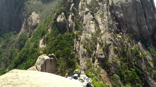 黄山旅游风景徒步登山