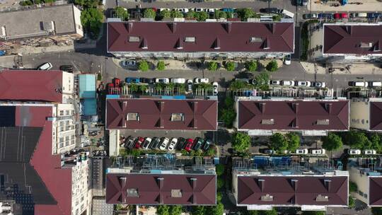 4k航拍 2022年5月俯拍上海居民小区