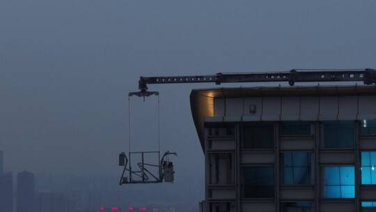 上海夜景航拍空镜