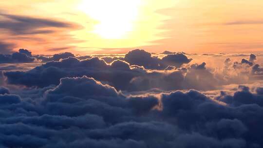 大气磅礴宏伟壮观云层日出延时
