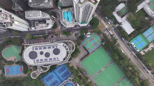 香港CBD建筑俯拍