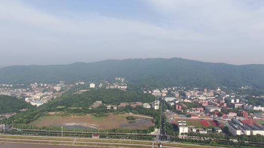 航拍湖南长沙岳麓区岳麓山