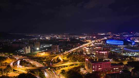 福州城市夜景 奥体夜景延时