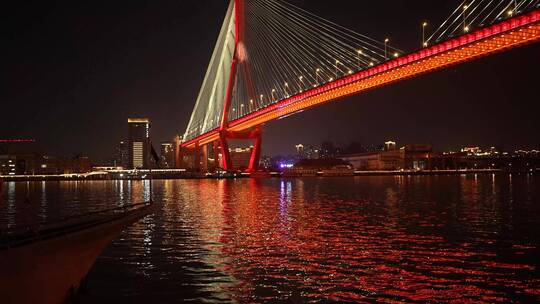 上海杨浦区夜景视频素材模板下载