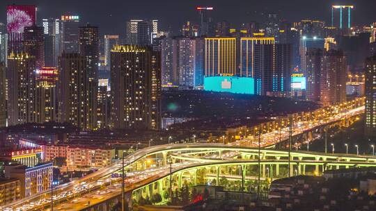 大树营立交桥（金马悦城方向）夜景延时