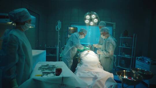 正在给病人做手术的医生们视频素材模板下载