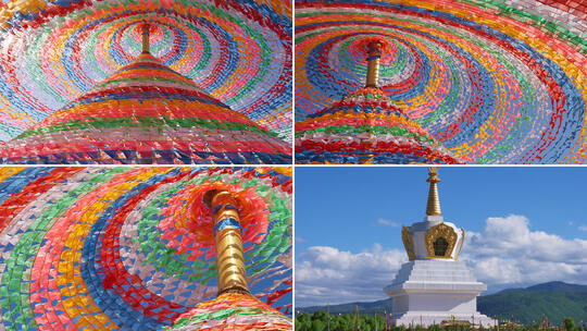 香格里拉 大经幡 西藏文化 藏族人文