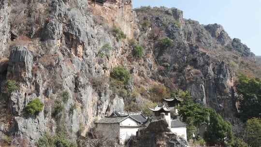 大理宾川观音箐悬空寺航拍