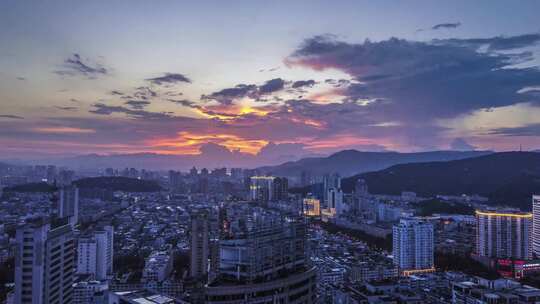 浙江瑞安延时风光