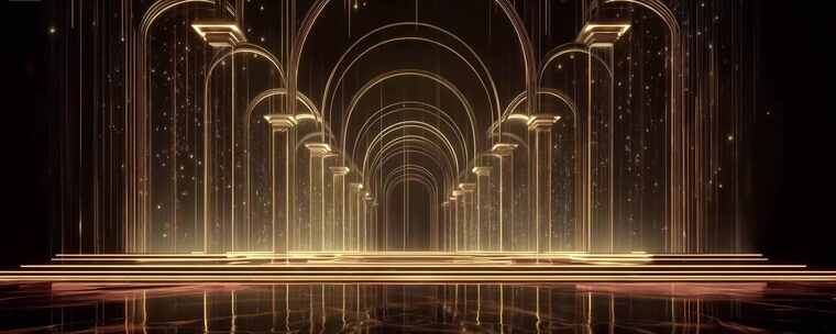 金色舞台背景效果