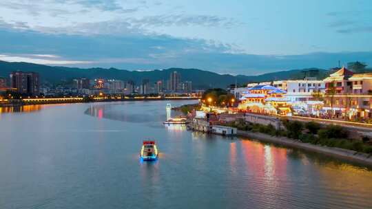 高清实拍四川广元城市夜景